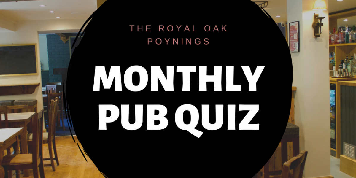 Monthly pub quiz in Sussex